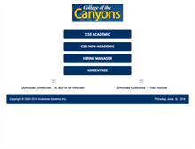 Tablet Screenshot of jobs.canyons.edu